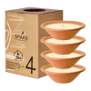 4x Ronde Vuurpot Large - Set Van 4 - Oranje Terracotta - SPAAS