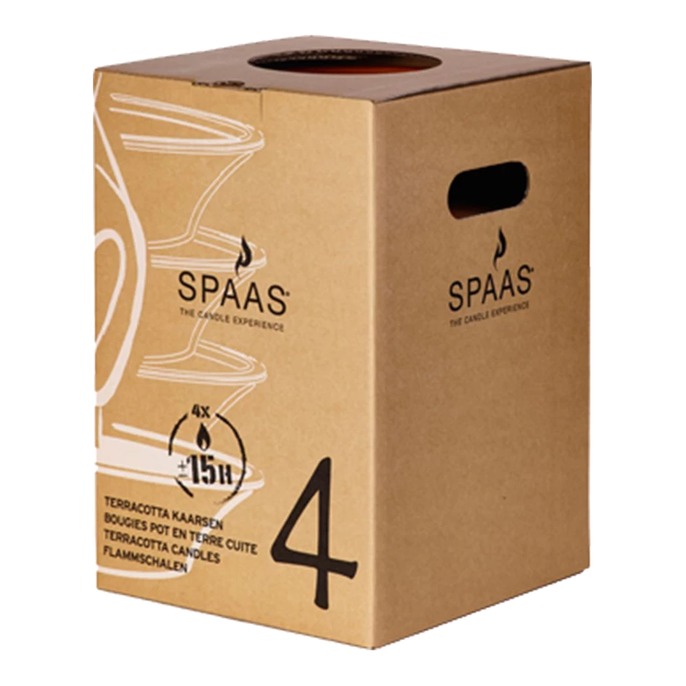 4x Ronde Vuurpot Large - Set Van 4 - Oranje Terracotta - SPAAS - Afbeelding 3