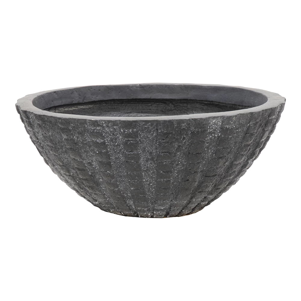 Plantenschaal Arkansas - D55 X H24cm - Donkergrijs 1 Plantenschaal Arkansas - D55 X H24cm - Donkergrijs