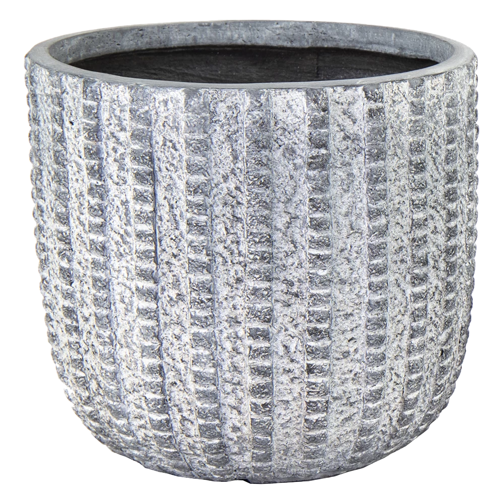 Bloempot Arkansas Egg Washed - D32 X H31cm - Lichtgrijs 1 Bloempot Arkansas Egg Washed - D32 X H31cm - Lichtgrijs