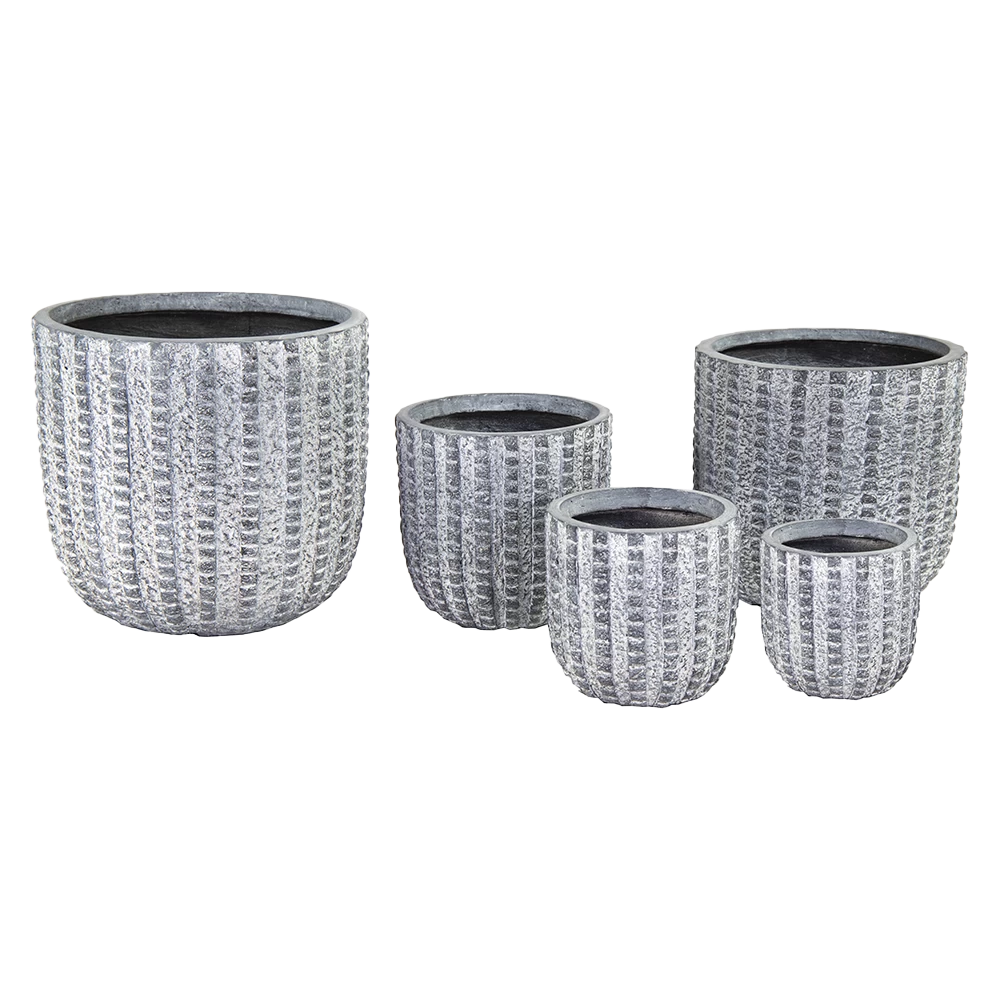 Bloempot Arkansas Egg Washed - D32 X H31cm - Lichtgrijs 2 Bloempot Arkansas Egg Washed - D32 X H31cm - Lichtgrijs - Afbeelding 2