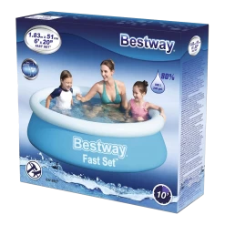 Bestway Opblaasbaar Zwembad - Fast Set - 183x51cm -Tuin Verkoop bestway opblaasbaar zwembad fast set 183x51cm 5