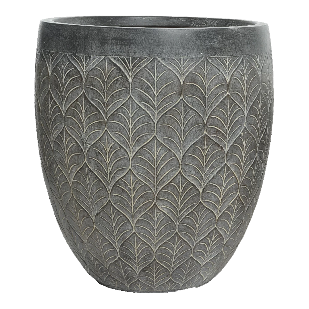 Bloempot Ella - D31 X H33cm - Grijs 1 Bloempot Ella - D31 X H33cm - Grijs