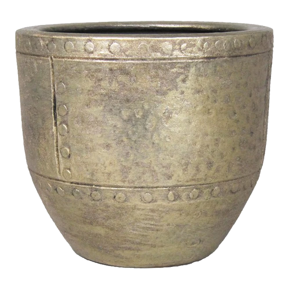 Bloempot Fien - D31 X H28cm - Goud 1 Bloempot Fien - D31 X H28cm - Goud