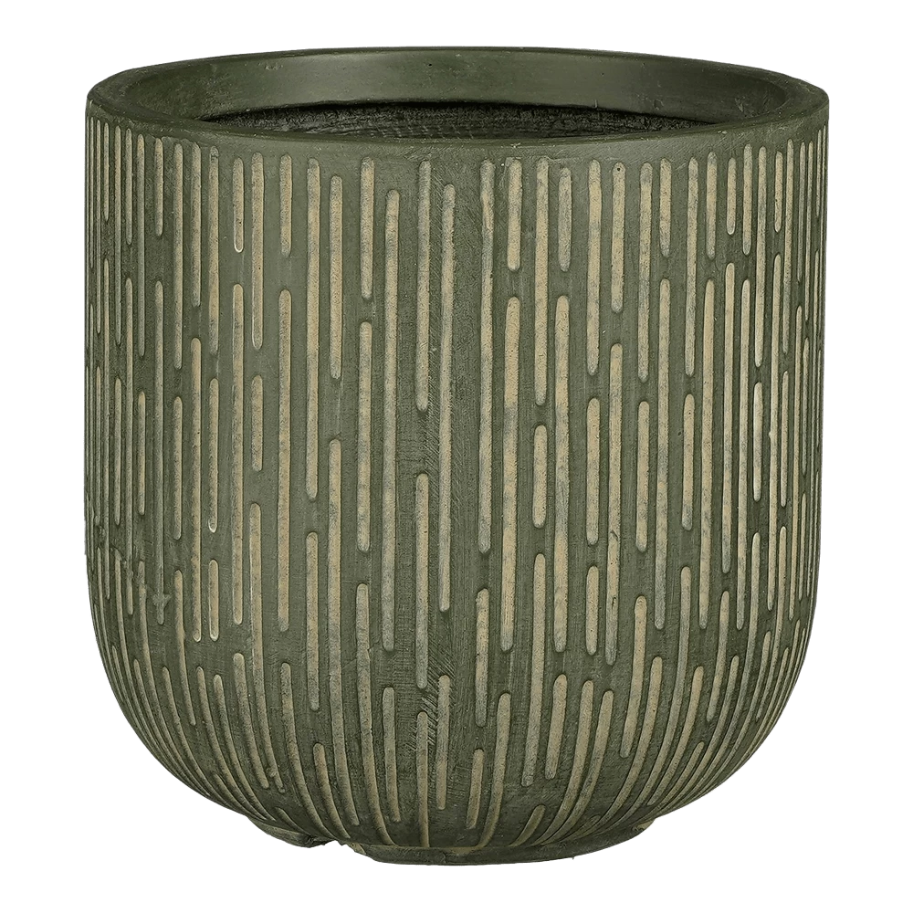 Bloempot Malmo - D26 X H26,5cm - Groen 1 Bloempot Malmo - D26 X H26,5cm - Groen