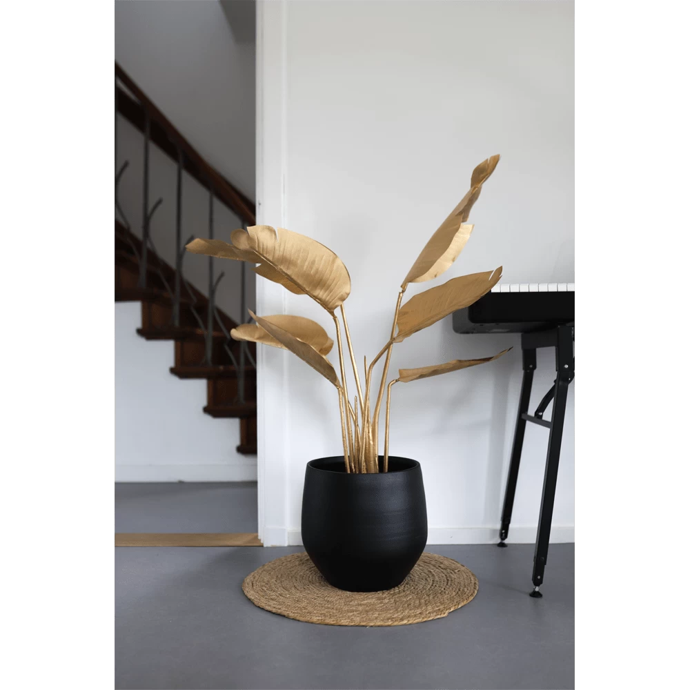 Bloempot Petra - D33 X H31cm - Mat Zwart 3 Bloempot Petra - D33 X H31cm - Mat Zwart - Afbeelding 3