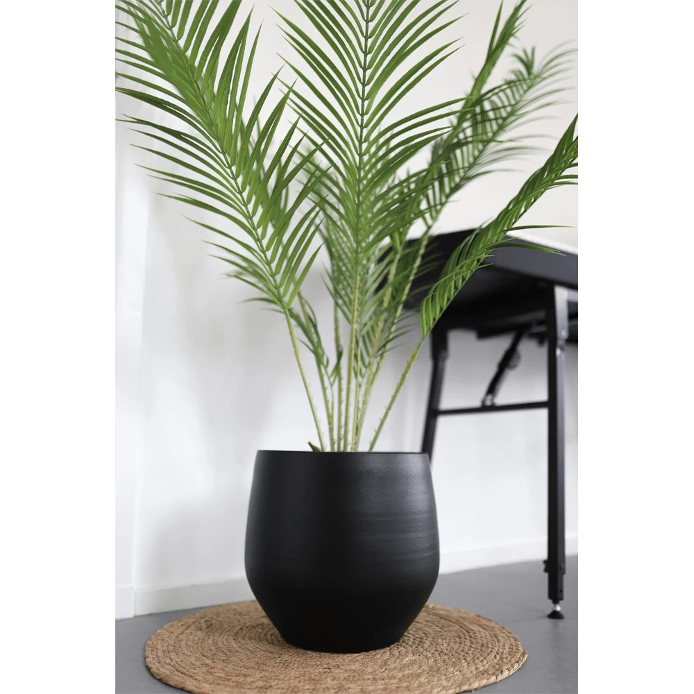 Bloempot Petra - D33 X H31cm - Mat Zwart 4 Bloempot Petra - D33 X H31cm - Mat Zwart - Afbeelding 4