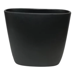 Bloempot Shanon Ovaal - L38 X B16 X H38cm - Mat Zwart