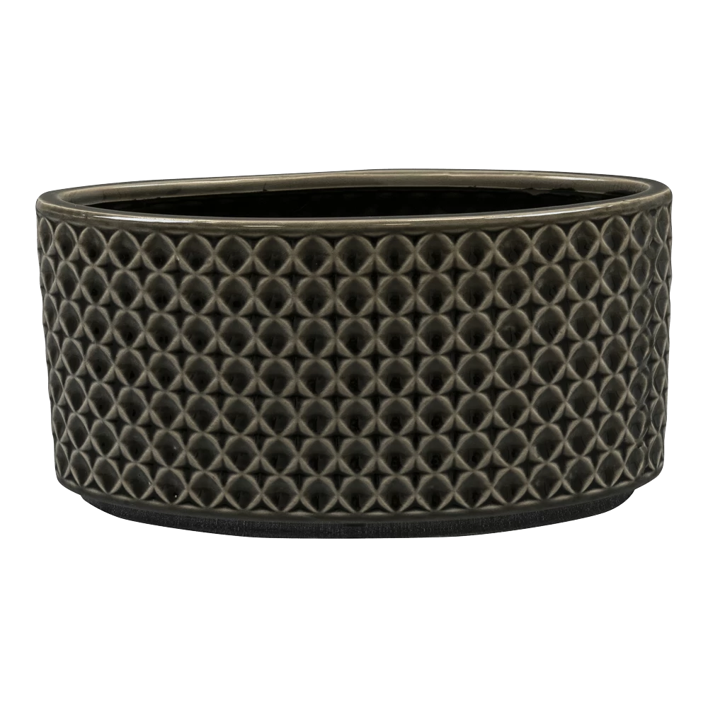 Bloempot Thies Ovaal - L26 X B12 X H13cm - Shiny Purple