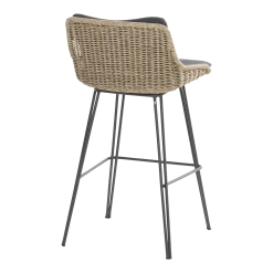 Bohemian Bar Stoel - Naturel - Incl. Kussen -Tuin Verkoop bohemian bar stoel naturel incl kussen 3 1