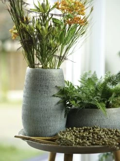 Plantenschaal Ryan - D28 X H13cm - Shiny Blue 5 Plantenschaal Ryan - D28 X H13cm - Shiny Blue -Tuin Verkoop bowl ryan shiny blue keramiek d28 h13 schaal 7 13