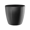 Bloempot Elho Brussels Diamond Rond 22cm - Metallic Zwart