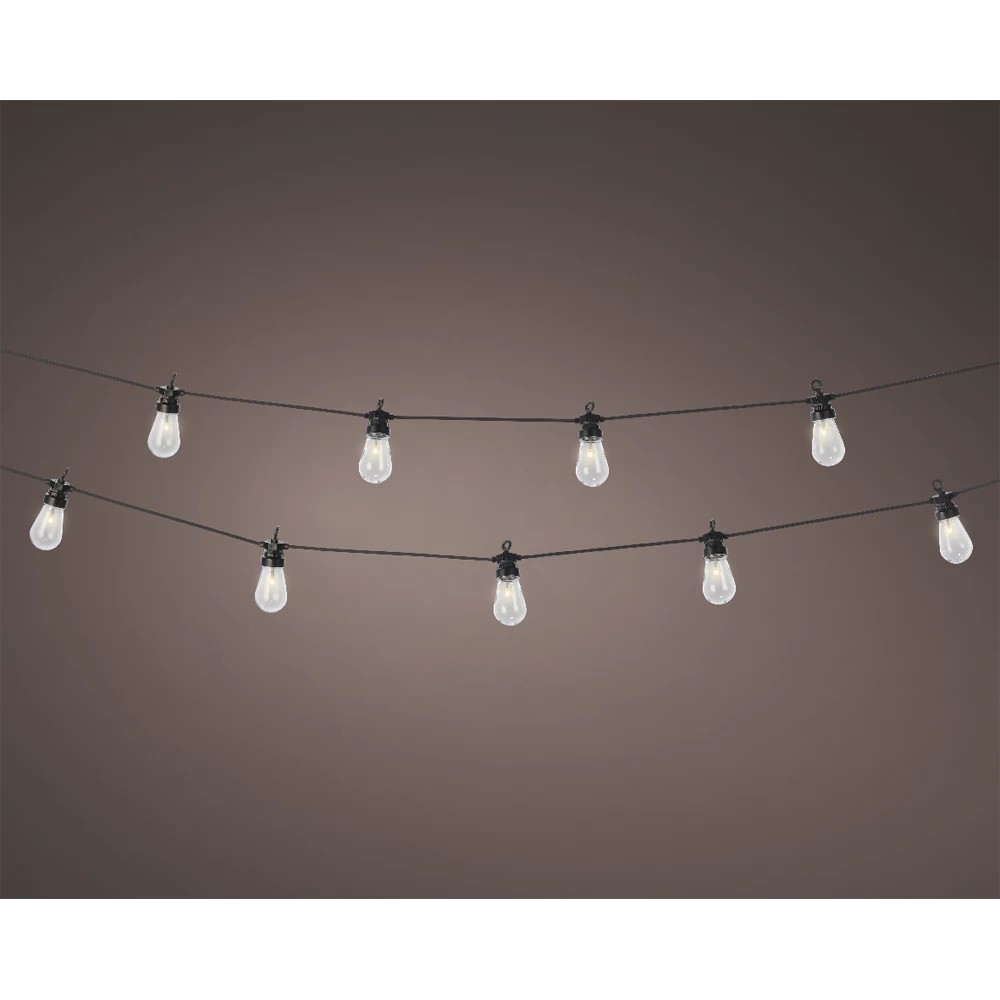 Lumineo Budget Feestverlichting Lichtsnoer - Peervorm - 950cm - 20 LEDS - Warm Wit - Afbeelding 2