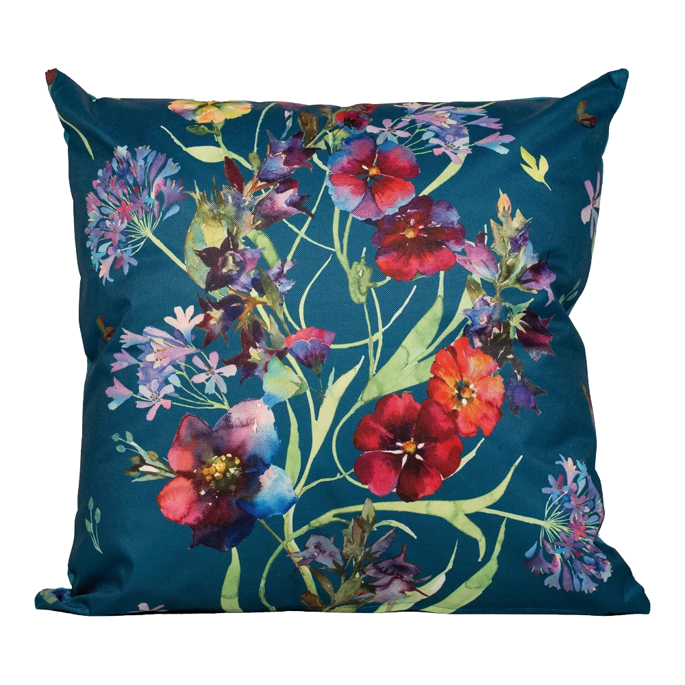 Buitenkussen Bloemen 45x45cm - Tuinkussen 1 Buitenkussen Bloemen 45x45cm - Tuinkussen