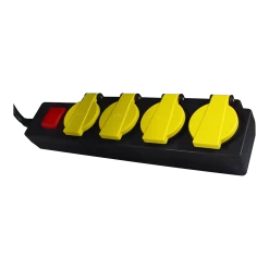 Calex Verlengsnoer Met 4 Stopcontacten - 1,40m - Schakelbaar - Waterdicht