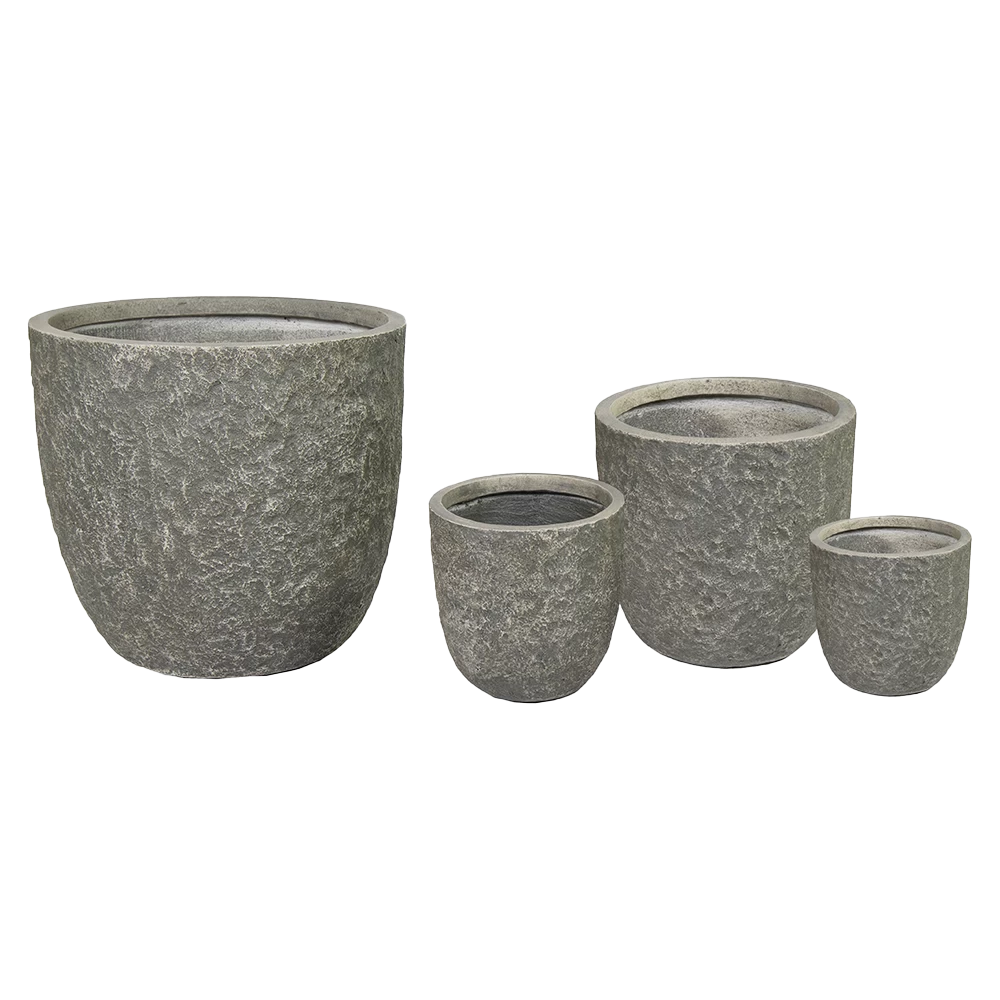 Bloempot Colorado Egg - D32 X H31cm - Grijs 2 Bloempot Colorado Egg - D32 X H31cm - Grijs - Afbeelding 2