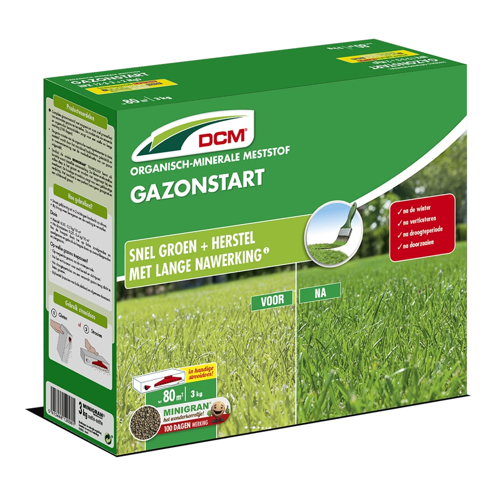 DCM Meststof Gazonstart - 3kg - Gazonmeststof 1 DCM Meststof Gazonstart - 3kg - Gazonmeststof