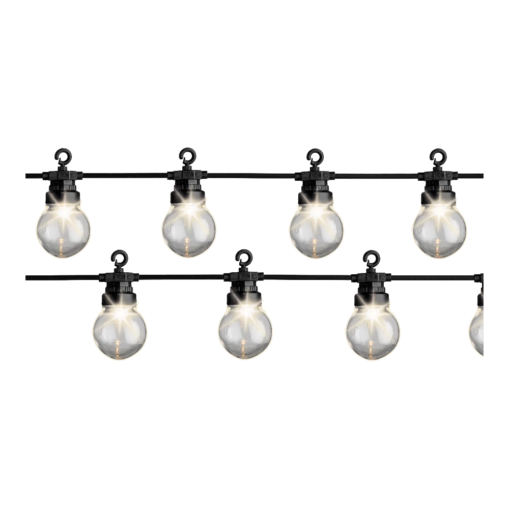 Lumineo Feestverlichting Lichtsnoer - Bolvorm - 950cm - 20 LEDS - Klassiek Warm 3 Lumineo Feestverlichting Lichtsnoer - Bolvorm - 950cm - 20 LEDS - Klassiek Warm - Afbeelding 3