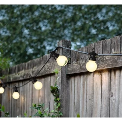 Lumineo Feestverlichting Lichtsnoer - Bolvorm- 950cm - 20 LEDS - Warm Wit 6 Lumineo Feestverlichting Lichtsnoer - Bolvorm- 950cm - 20 LEDS - Warm Wit -Tuin Verkoop feestverlichting lichtsnoer bolvorm 950cm 20 leds warm wit netstroom 3 3