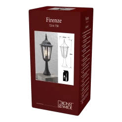 Konstsmide Firenze 1-lichts Kleine/Staande Buitenlamp 55cm, E27 Max 100W -Tuin Verkoop firenze 1 lichts kleine staande buitenlamp 55cm e27 max 100w netstroom 3