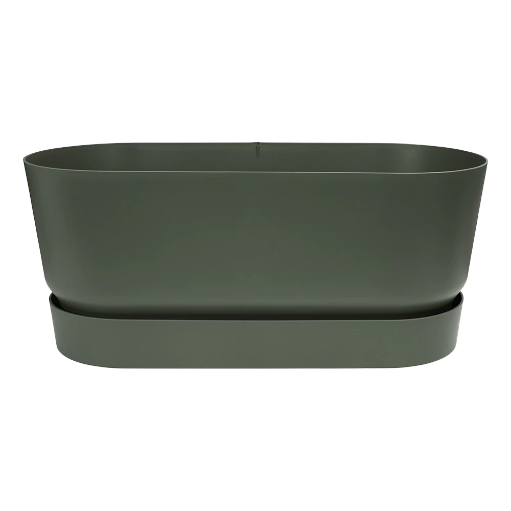 Bloembak Elho Greenville Terrace 80cm - Met Wielen - Bladgroen 2 Bloembak Elho Greenville Terrace 80cm - Met Wielen - Bladgroen - Afbeelding 2