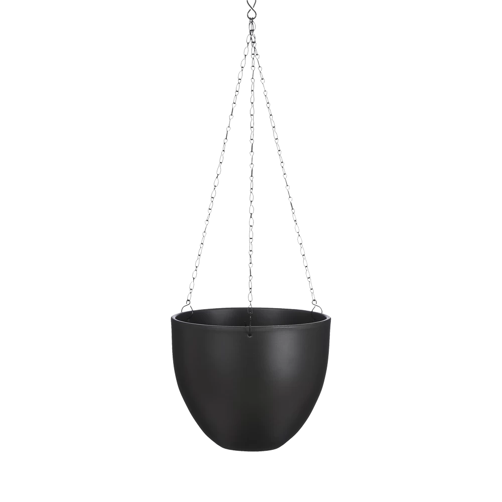 Hangpot Tusca - D22.5 X H19.5cm - Donkergrijs 1 Hangpot Tusca - D22.5 X H19.5cm - Donkergrijs
