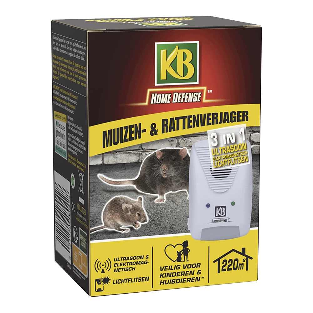 KB Muizenverjager En Rattenverjager 3-in-1 220mu00b2 - Insecten En Ongedierte
