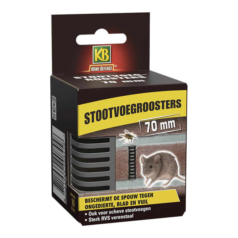 KB Stootvoegrooster RVS 70mm - 10 Stuks - Insecten En Ongedierte