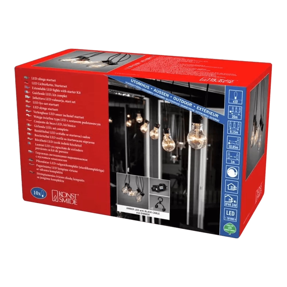 Lichtsnoer Feestverlichting Peer LED Koppelbaar + Dimbaar - Startset - 10m - 20 LED's - Konstsmide - Afbeelding 5