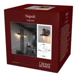 Konstsmide Napoli 230V Wandlamp Neerwaarts 30.5cm E27, Max 60W -Tuin Verkoop napoli 230v wandlamp neerwaarts 305cm e27 max 60w netstroom 3