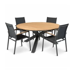 Orbital Dining Tafel - 120 U00d8 Cm - Teak -Tuin Verkoop orbital dining tafel 120 cm teak 2