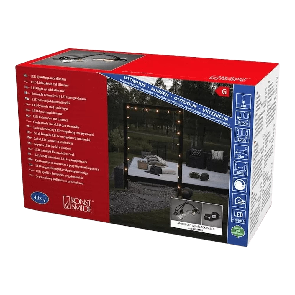 Partylight/Lichtsnoer Feestverlichting LED Dimbaar - 9.75m 40 LED's - Konstsmide - Afbeelding 5