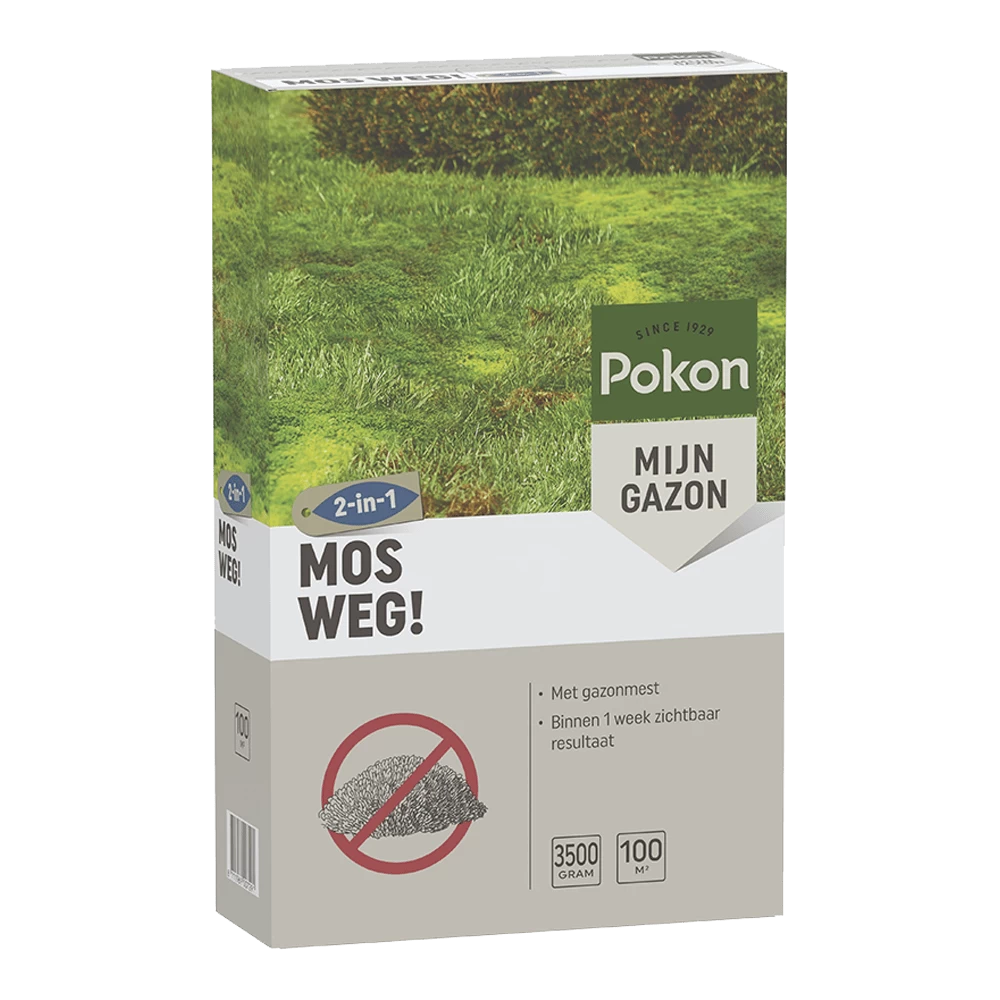 Pokon Mos Weg! 3,5kg Voor 100mu00b2 - Onkruid En Aanslag