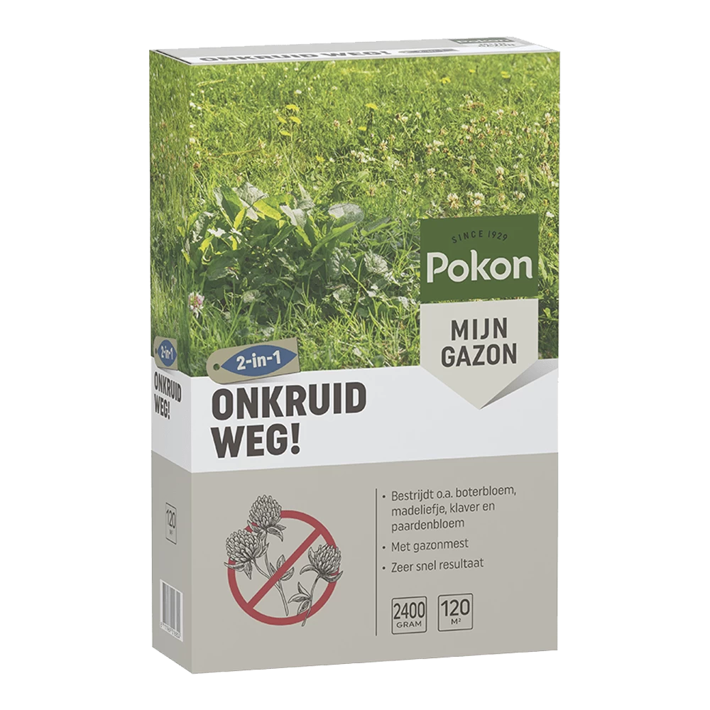 Pokon Onkruid Weg! 2,4kg Voor 120mu00b2 - Onkruid En Aanslag