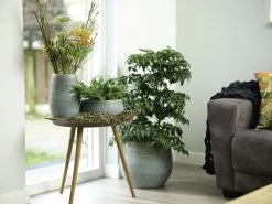 Bloempot Ryan - D22 X H20cm - Shiny Blue -Tuin Verkoop pot ryan shiny blue keramiek d22 h20 bloempot 7 10