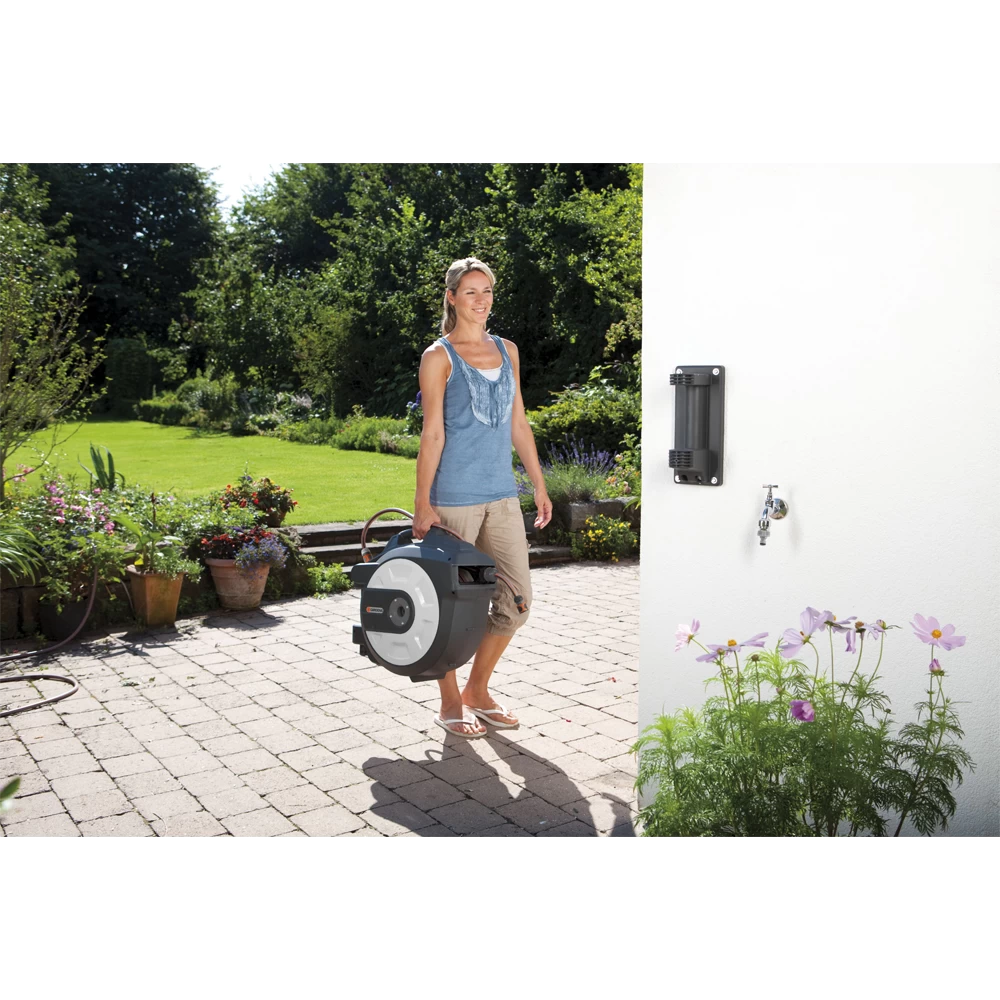 Roll-up Auto Met Broes - 35m - Wit - Gardena 2 Roll-up Auto Met Broes - 35m - Wit - Gardena - Afbeelding 2