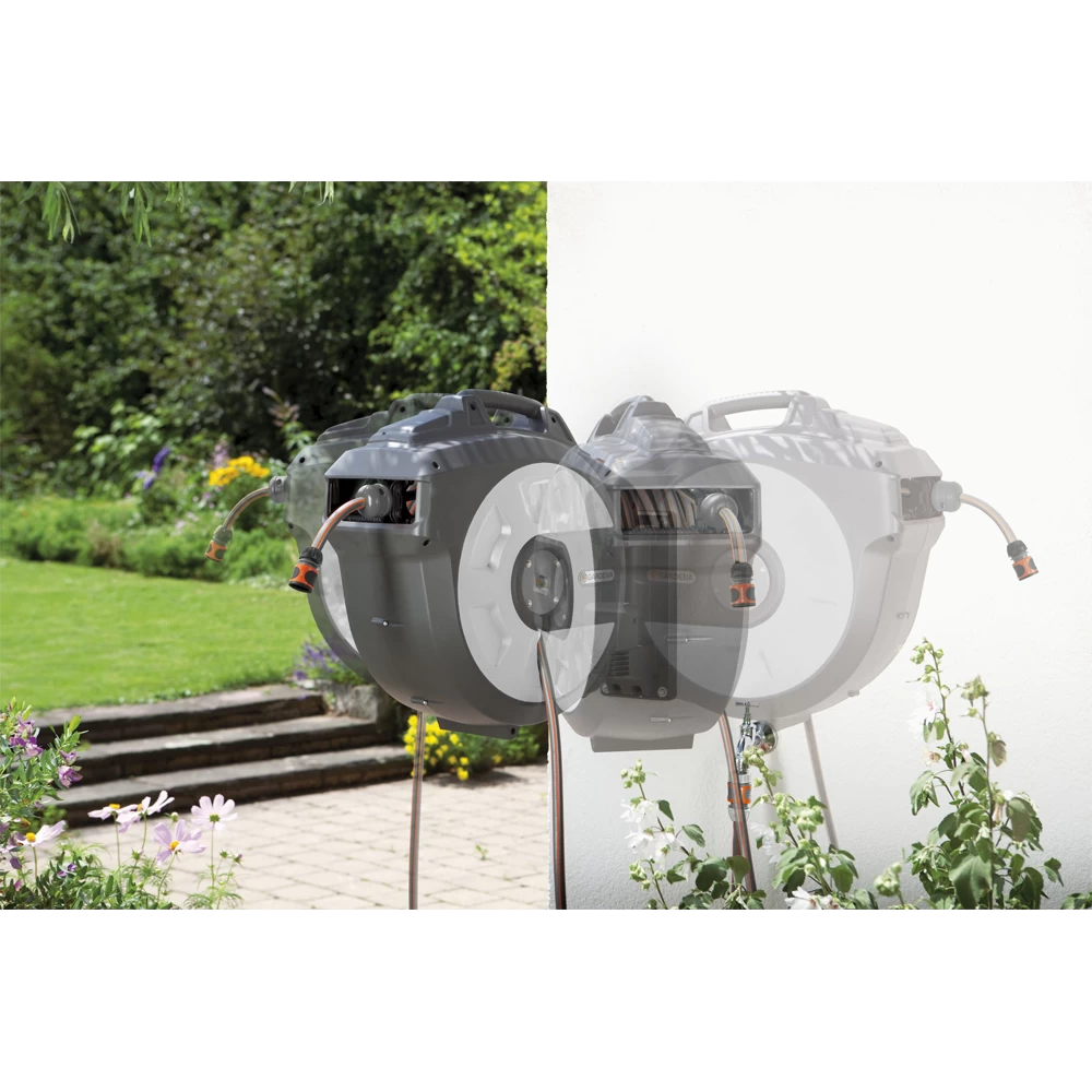 Roll-up Auto Met Broes - 35m - Wit - Gardena 4 Roll-up Auto Met Broes - 35m - Wit - Gardena - Afbeelding 4