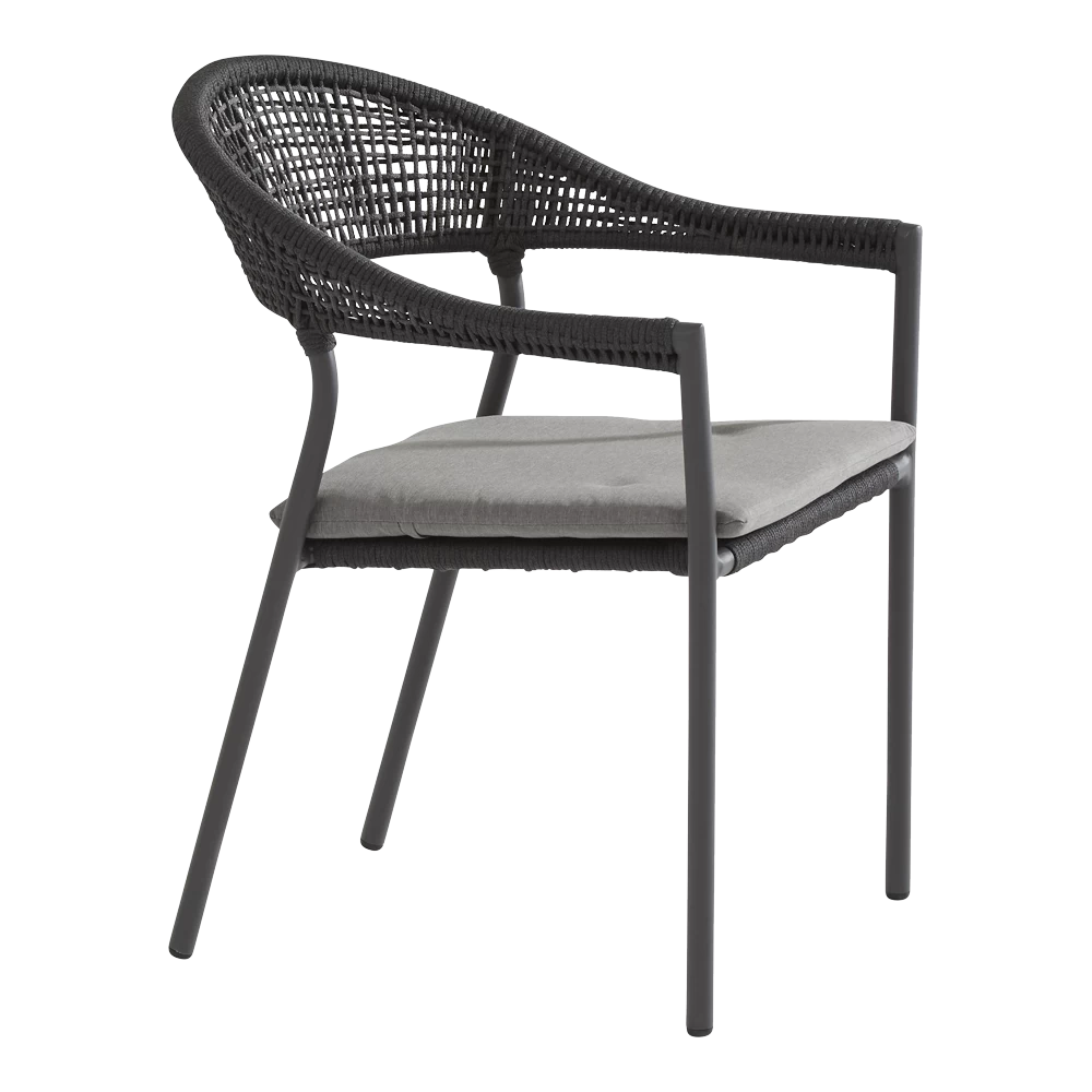 Sienna Dining Stoel - Grijs - Incl. Kussen 2 Sienna Dining Stoel - Grijs - Incl. Kussen - Afbeelding 2