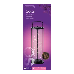 Lumineo Solar Lantaarn - LED - D15 X H42cm - Zwart