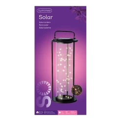 Lumineo Solar Lantaarn - LED - D20 X H49cm - Zwart