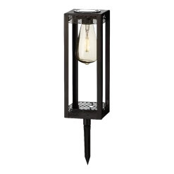 Lumineo Solar Set Met Tuinlamp En Lantaarn - LED - D10.5 X H80cm - Zwart - 4st. -Tuin Verkoop solar set met tuinlamp en lantaarn led d105 x h80cm zwart 4st solar 4 3