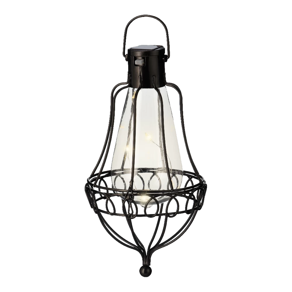 Lumineo Solar Set Met Tuinlamp En Lantaarn - LED - D14.5 X H84cm - Zwart - 4st. - Afbeelding 4