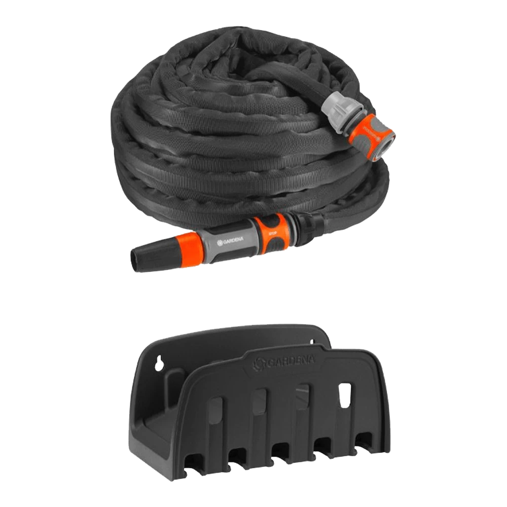 Textielslang Liano Set Met Wandslanghouder - 15m - Gardena 2 Textielslang Liano Set Met Wandslanghouder - 15m - Gardena - Afbeelding 2