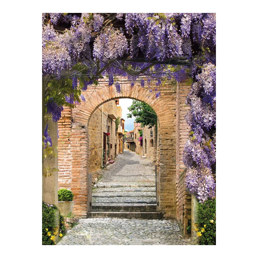 Tuinposter Doorkijk Bl. Regen Stad - 60x80cm 1 Tuinposter Doorkijk Bl. Regen Stad - 60x80cm