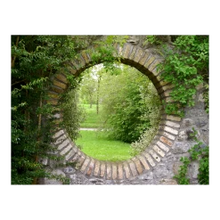 Tuinposter Stenen Doorkijk - 80x60cm