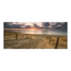 Tuinposter Strand Ondergaande Zon - 110x45cm