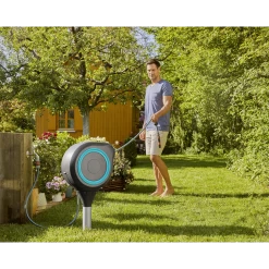 Tuinslangbox RollUp - M - 20m - Blauw - Gardena -Tuin Verkoop tuinslangbox rollup m 20m blauw gardena 7 7