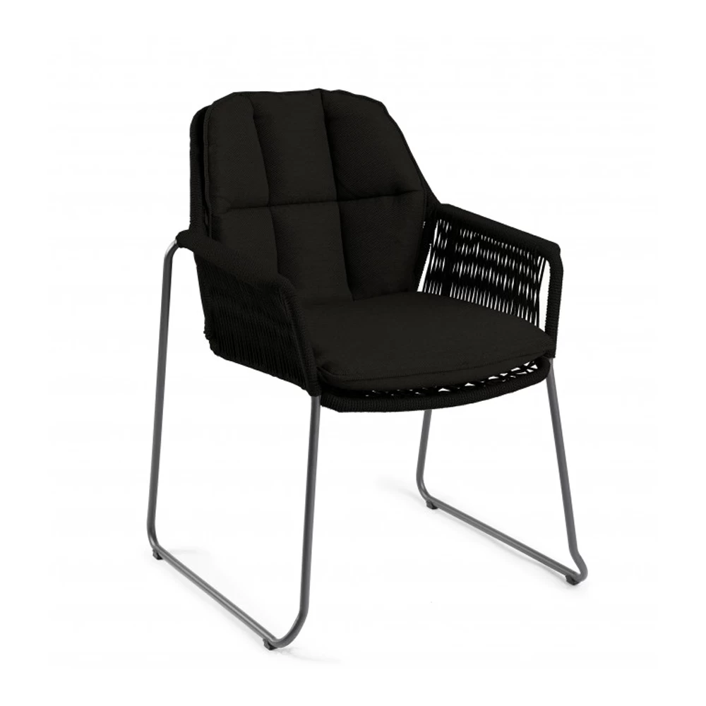 Tuinstoel Rivera - Dining Stoel - Zwart 1 Tuinstoel Rivera - Dining Stoel - Zwart