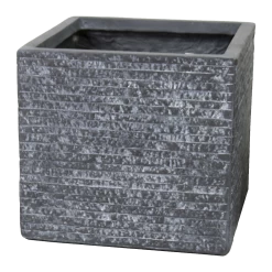 Plantenbak Utah Cubi - L27.5 X B27.5 X H28cm - Donkergrijs