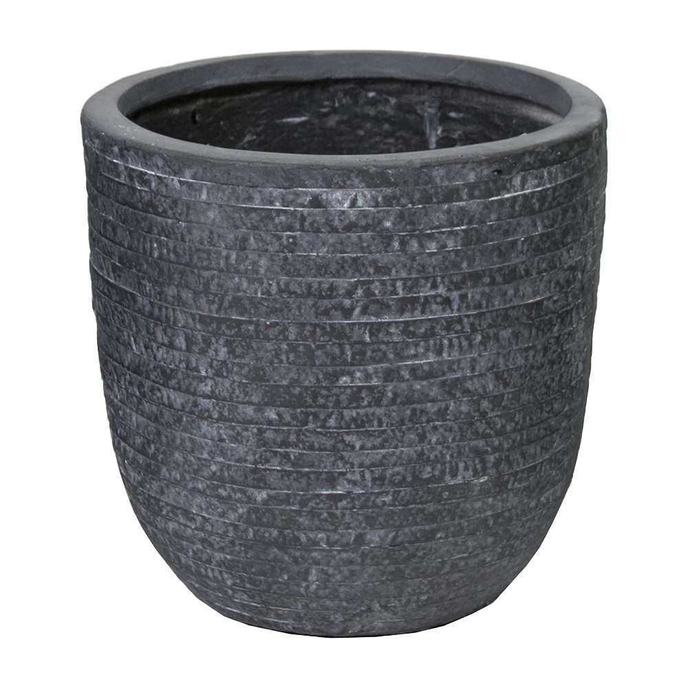Bloempot Utah Egg - D42 X H41cm - Donkergrijs 1 Bloempot Utah Egg - D42 X H41cm - Donkergrijs